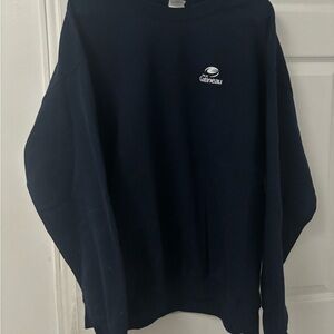 Gildan Navy Crewneck Sweatshirt with Small Gatineau Logo